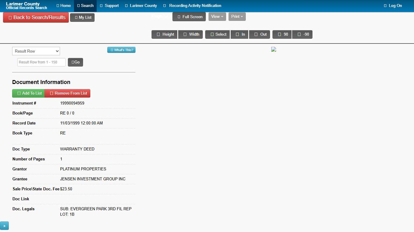Landmark Web Official Records Search