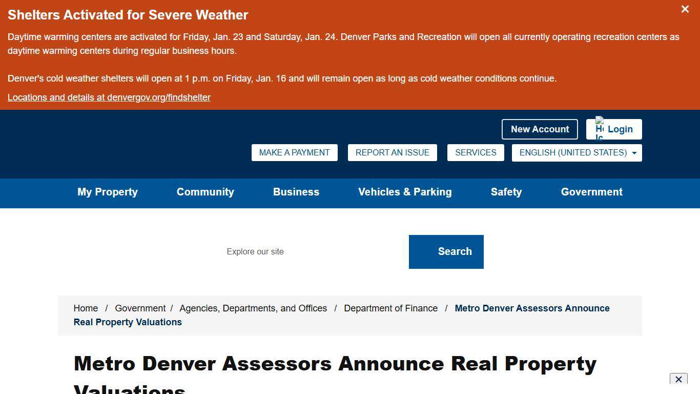 Metro Denver Assessors Announce Real Property Valuations - City and County of Denver